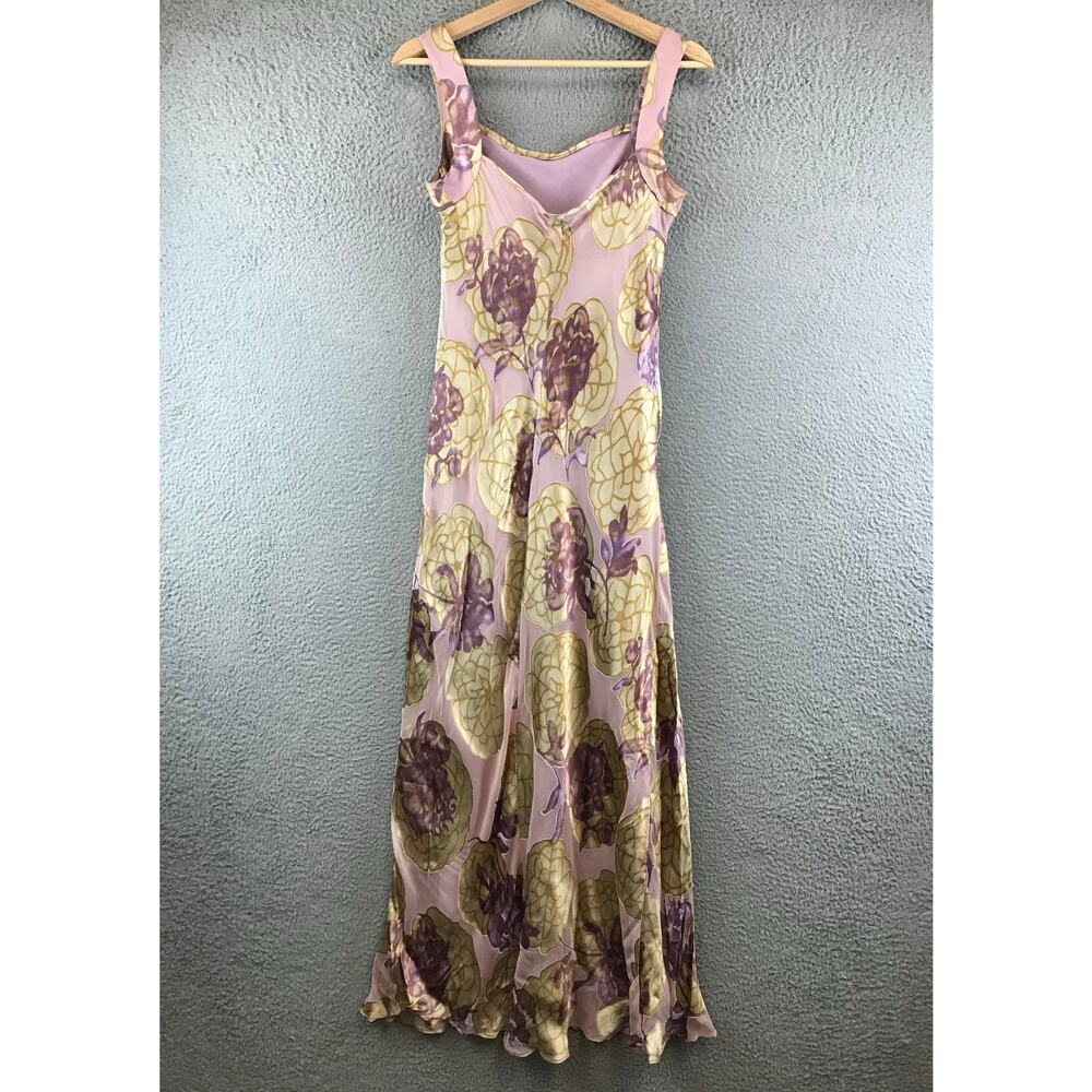 Andrea‎ Polizzi for Rex Lester Velvet Purple Floral Elegant Long Maxi Dress 6